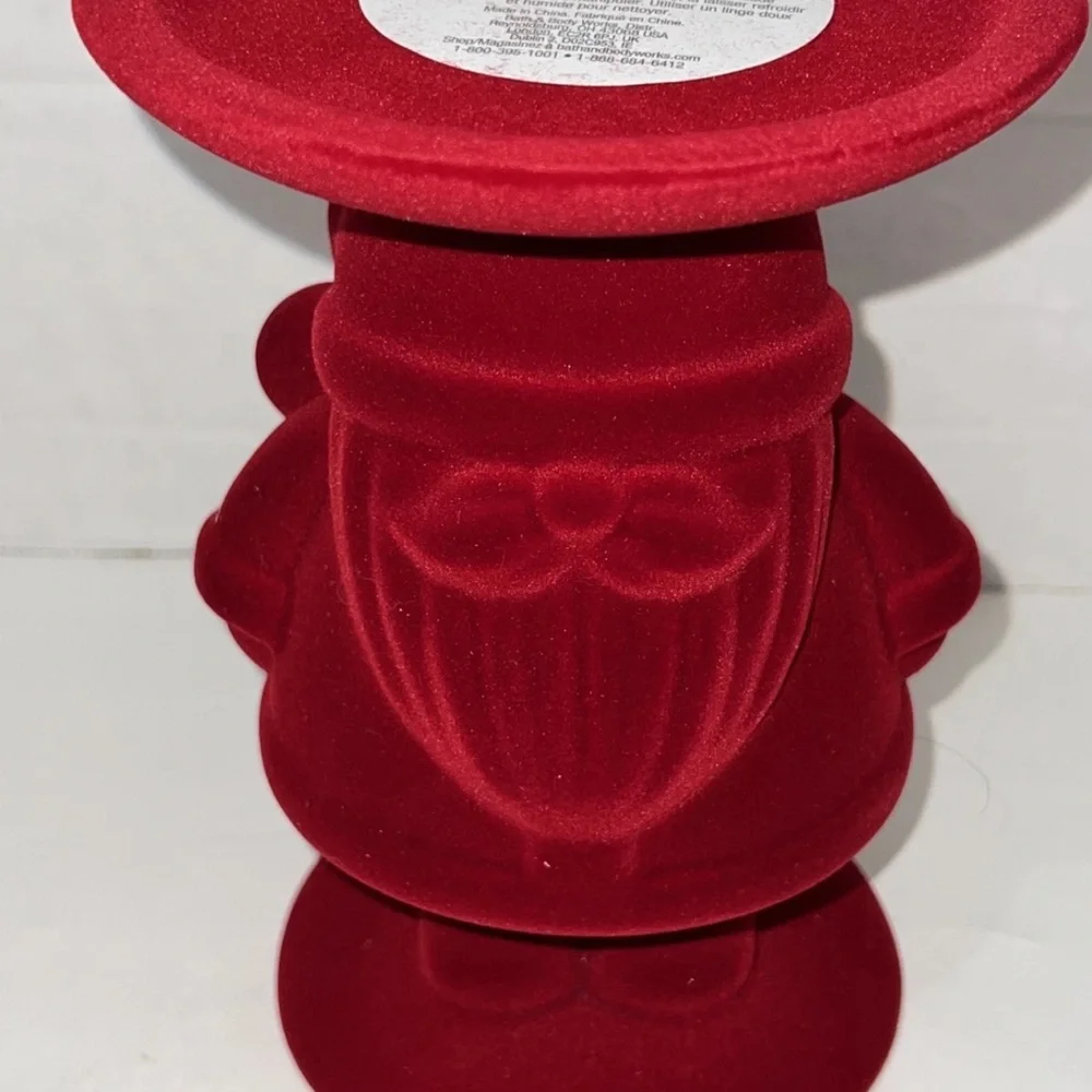 FLOCKED‎ SANTA Candle Holder